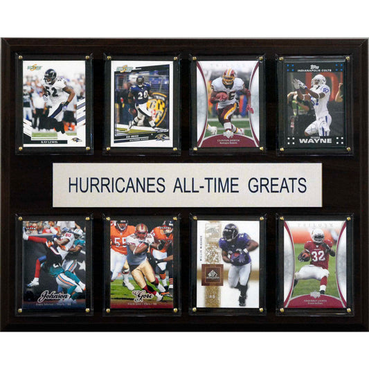 Miami Hurricanes 12'' x 15'' All-Time Greats Plaque