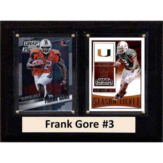 Frank Gore Miami Hurricanes 6'' x 8'' Plaque