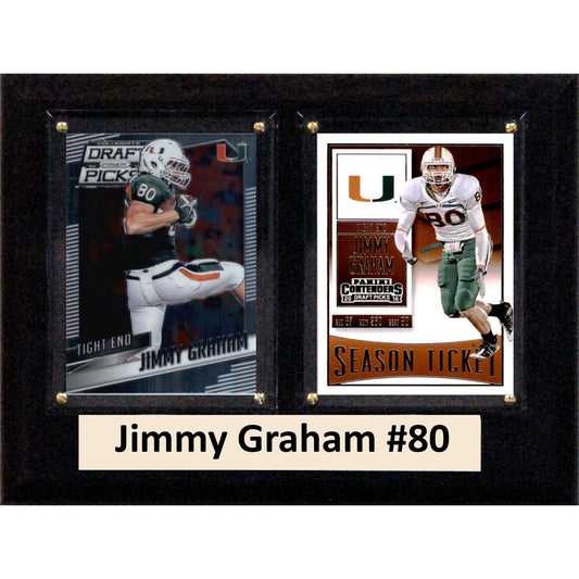 Jimmy Graham Miami Hurricanes 6'' x 8'' Plaque