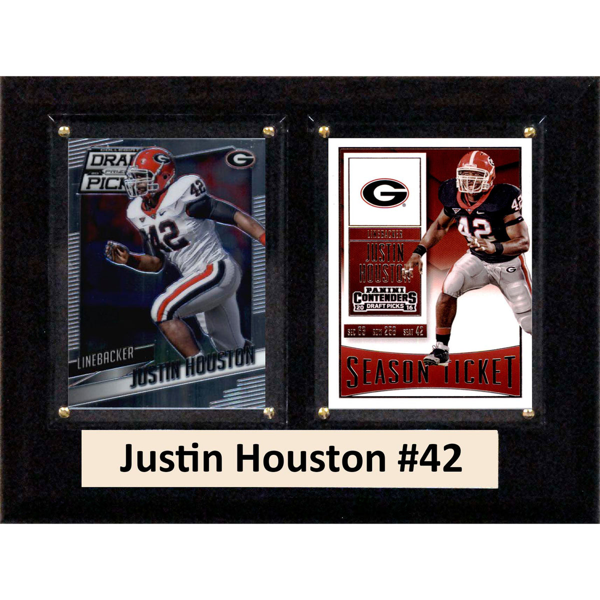 Justin Houston Georgia Bulldogs 6'' x 8'' Plaque