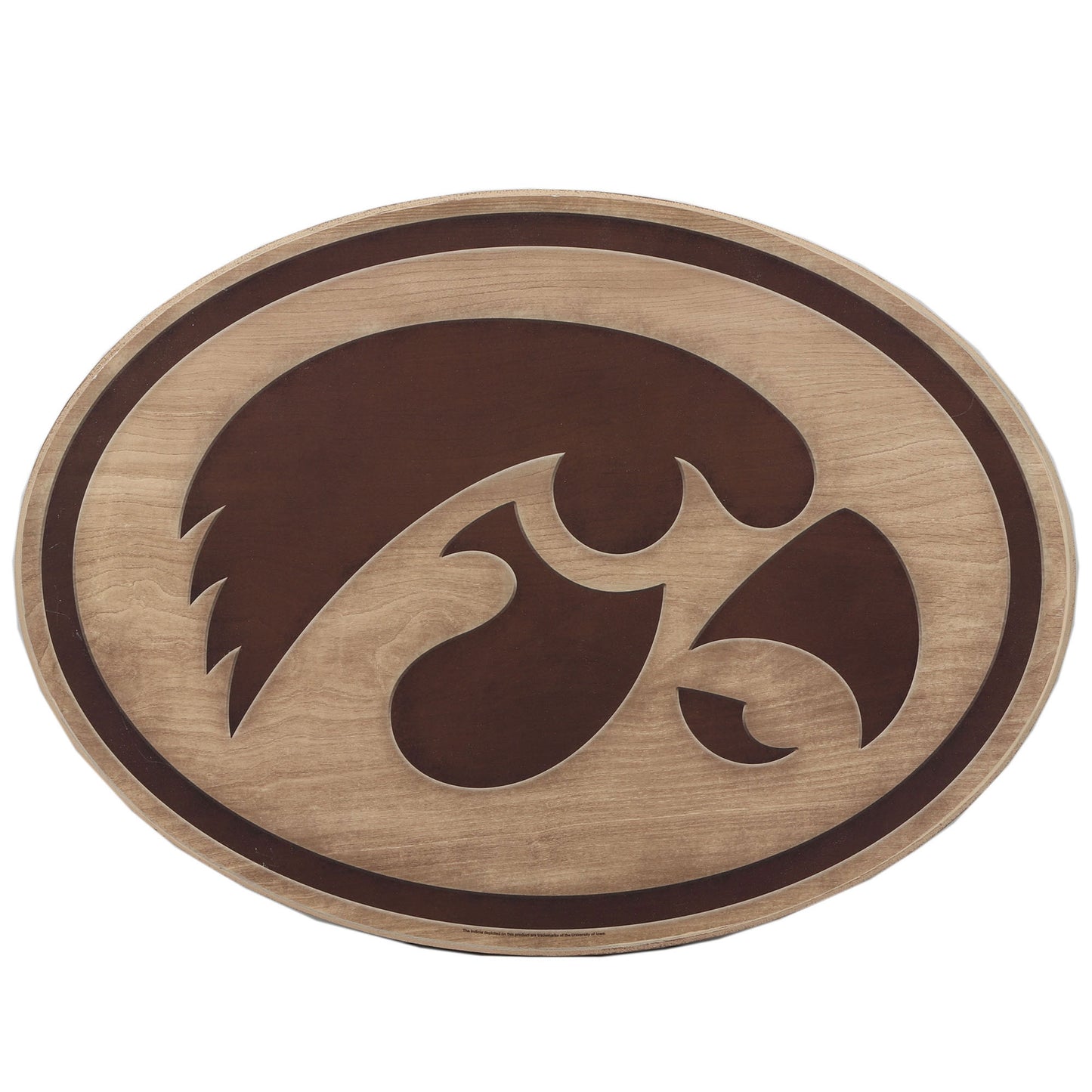 Iowa Hawkeyes 14'' x 14'' Team Mascot Wood Sign