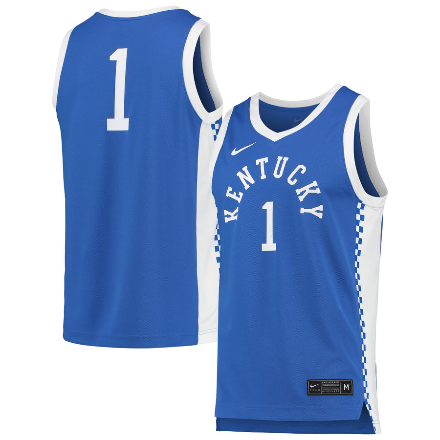 Unisex Nike #1 Royal Kentucky Wildcats Replica Basketball Jersey