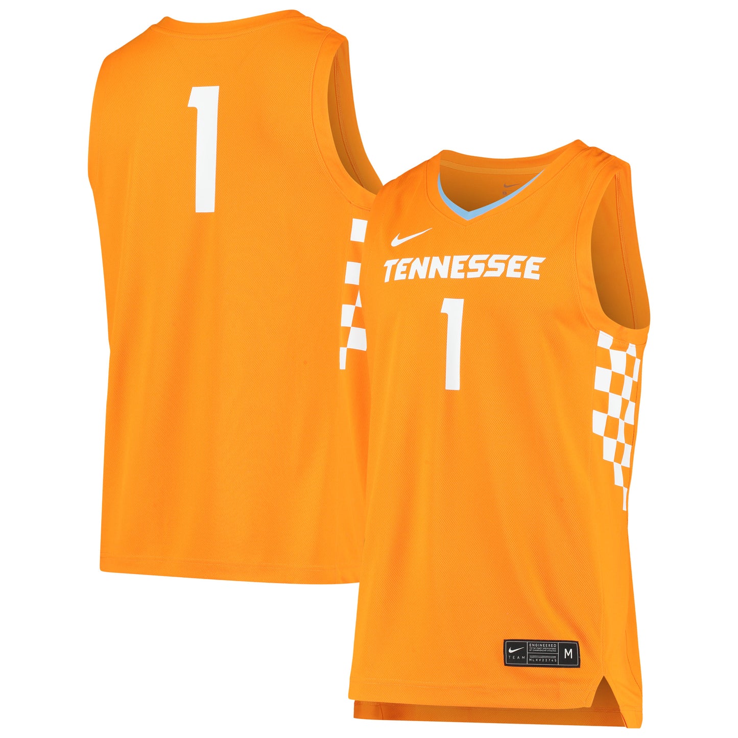 Unisex Nike #1 Tennessee Orange Tennessee Volunteers Replica Basketball Jersey