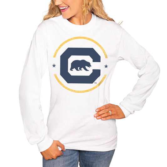 Women's White Cal Bears End Zone Long Sleeve T-Shirt