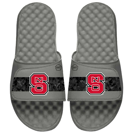 Men's ISlide Gray NC State Wolfpack OHT Military Appreciation Slide Sandals