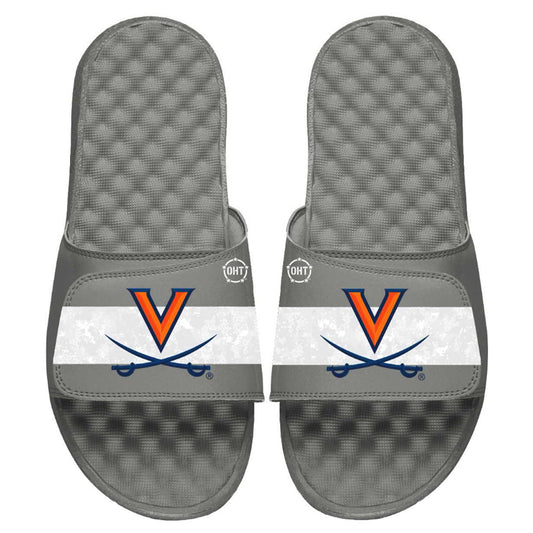 Men's ISlide Gray Virginia Cavaliers OHT Military Appreciation Slide Sandals