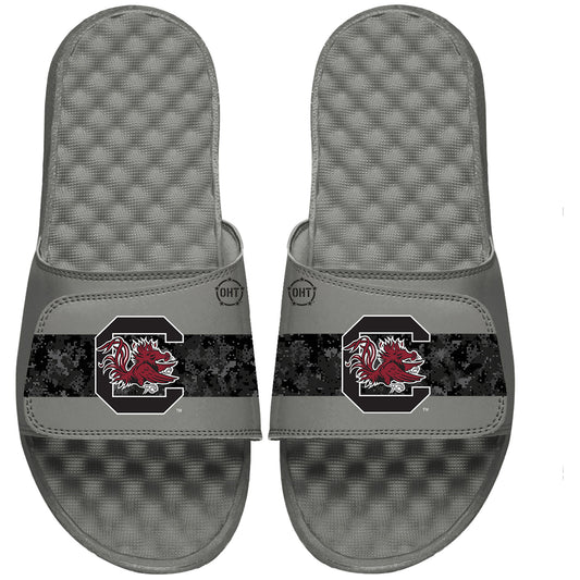 Youth ISlide Gray South Carolina Gamecocks OHT Military Appreciation Slide Sandals