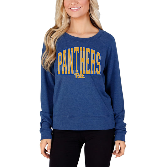 Women's Concepts Sport Royal Pitt Panthers Mainstream Terry Long Sleeve T-Shirt