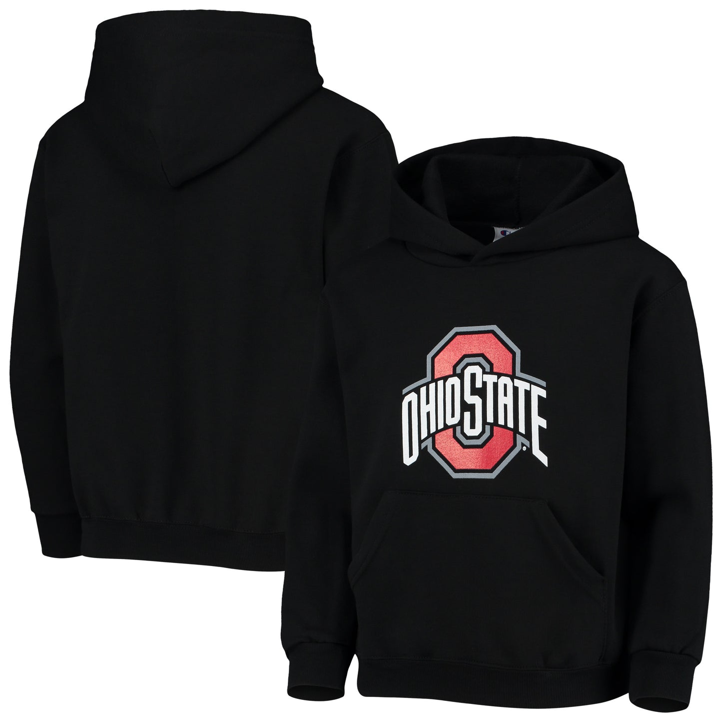 Youth Champion Black Ohio State Buckeyes Logo Pullover Hoodie