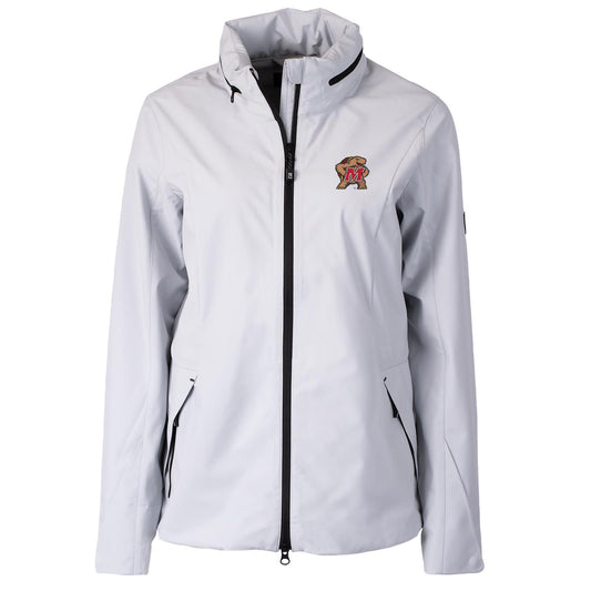 Women's Cutter & Buck White Maryland Terrapins Vapor Full-Zip Jacket