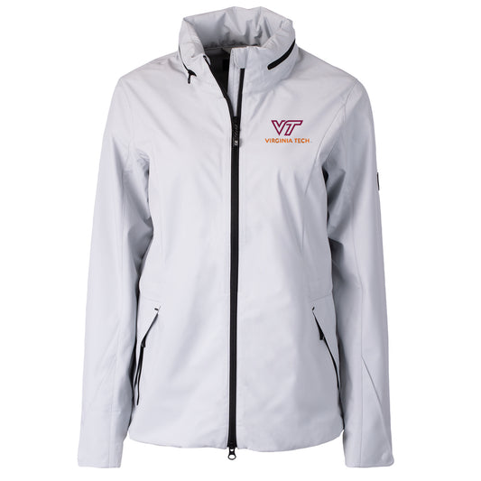 Women's Cutter & Buck White Virginia Tech Hokies Vapor Full-Zip Jacket