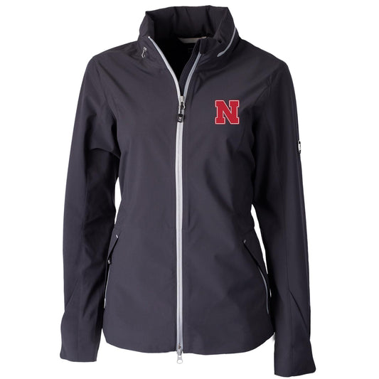 Women's Cutter & Buck Charcoal Nebraska Huskers Vapor Full-Zip Jacket