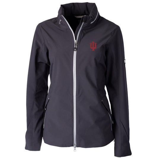 Women's Cutter & Buck Charcoal Indiana Hoosiers Vapor Full-Zip Jacket