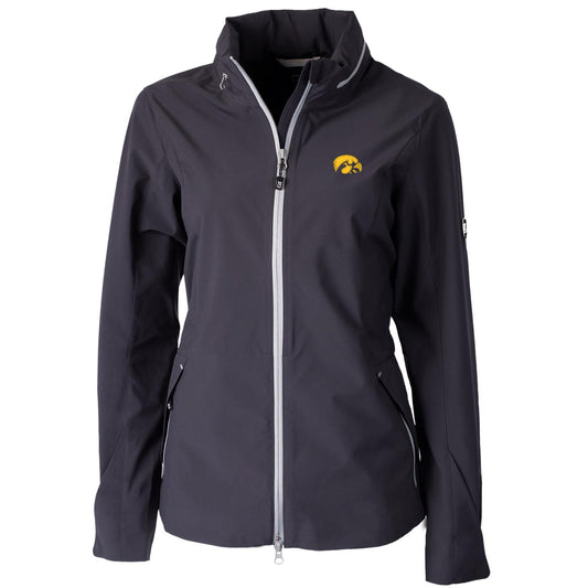 Women's Cutter & Buck Charcoal Iowa Hawkeyes Vapor Full-Zip Jacket