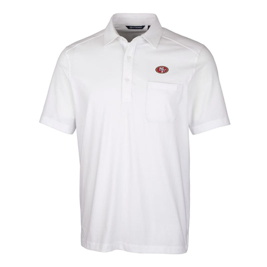 Men's Cutter & Buck White San Francisco 49ers Advantage Jersey Polo