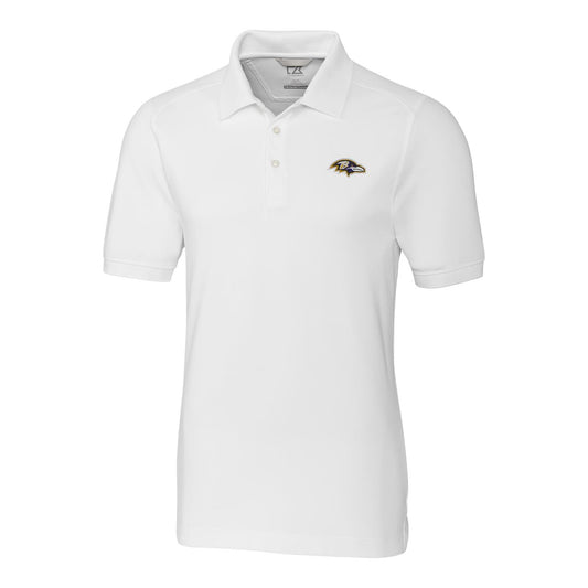 Men's Cutter & Buck White Baltimore Ravens Advantage Polo