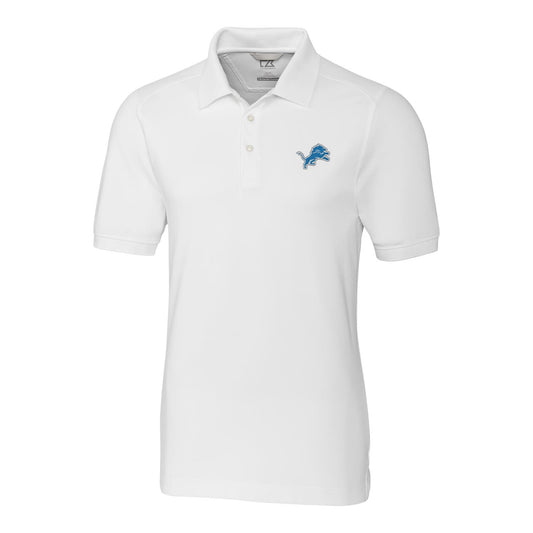 Men's Cutter & Buck White Detroit Lions Advantage Polo