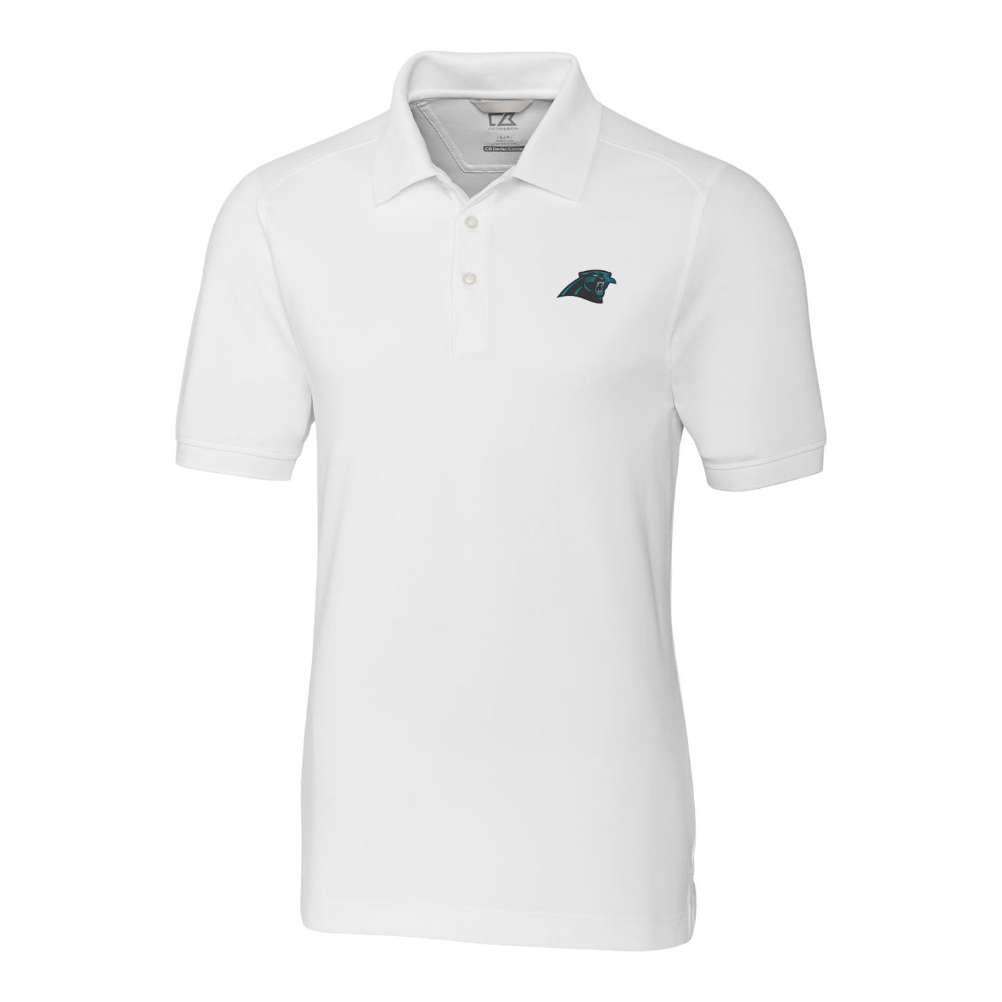 Men's Cutter & Buck White Carolina Panthers Advantage Polo