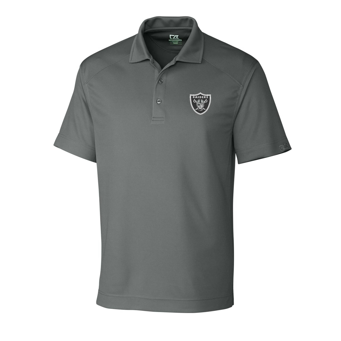 Men's Cutter & Buck Gray Las Vegas Raiders DryTec Genre Polo