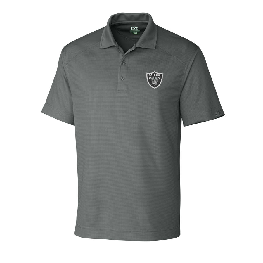 Men's Cutter & Buck Gray Las Vegas Raiders DryTec Genre Polo