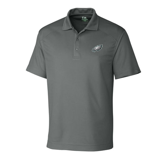 Men's Cutter & Buck Gray Philadelphia Eagles DryTec Genre Polo