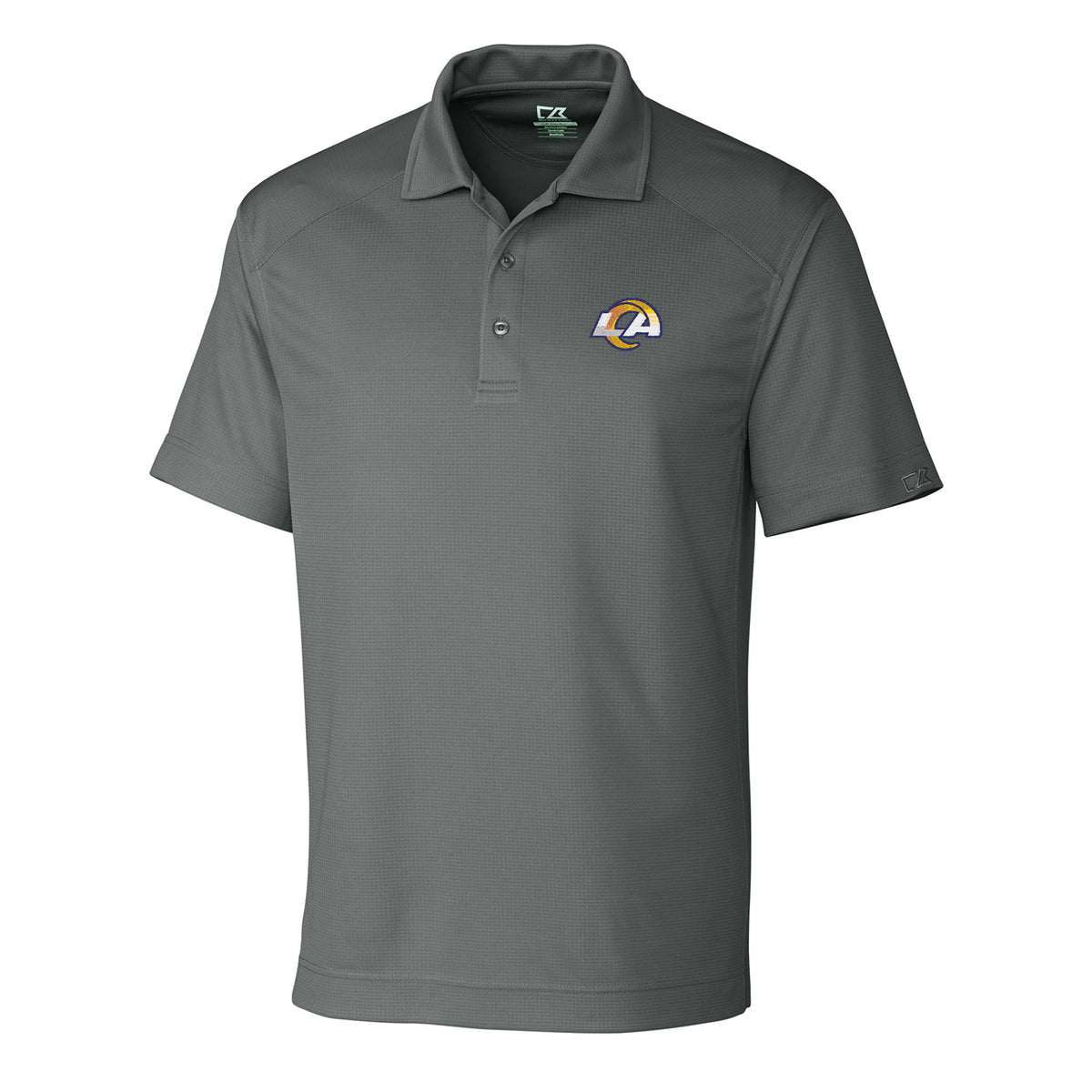 Men's Cutter & Buck Gray Los Angeles Rams DryTec Genre Polo