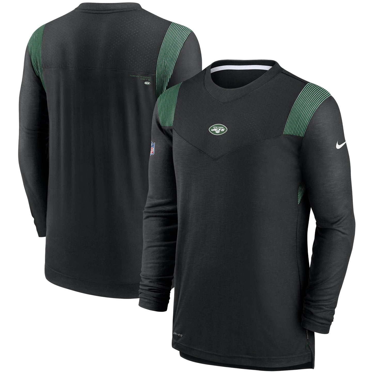 Men's Nike Black New York Jets Sideline Player UV Performance Long Sleeve T-Shirt