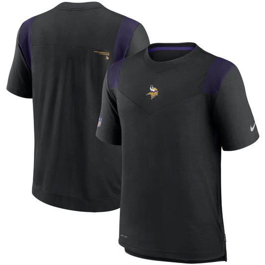 Men's Nike Black Minnesota Vikings Sideline Player UV Performance T-Shirt