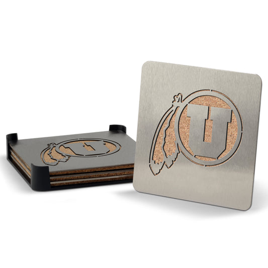 Utah Utes 4-Piece Coaster Set