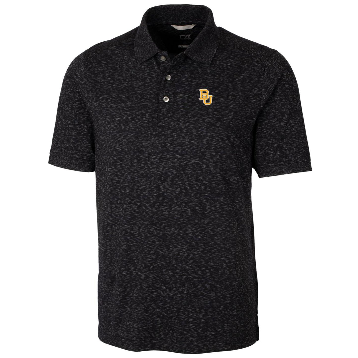 Men's Cutter & Buck Black Baylor Bears Big & Tall Advantage Space Dye Polo