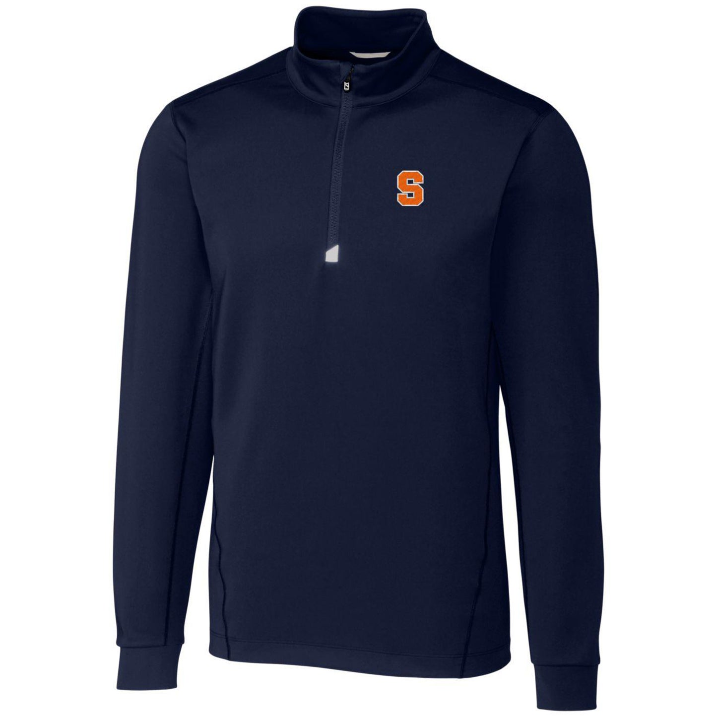 Men's Cutter & Buck Navy Syracuse Orange Big & Tall Traverse Half-Zip Jacket