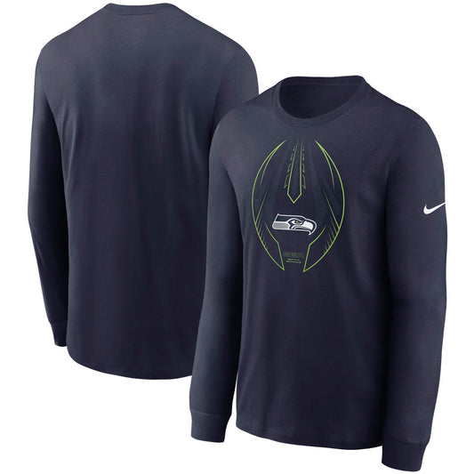 Men's Nike College Navy Seattle Seahawks Legend Icon Performance Long Sleeve T-Shirt