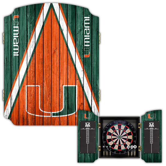 Miami Hurricanes Dartboard Cabinet