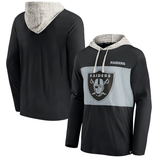 Men's Fanatics Black Las Vegas Raiders Long Sleeve Hoodie T-Shirt