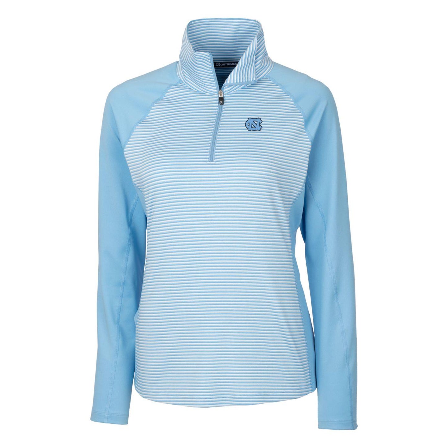 Women's Cutter & Buck Carolina Blue North Carolina Tar Heels Forge Tonal Half-Zip Pullover Jacket