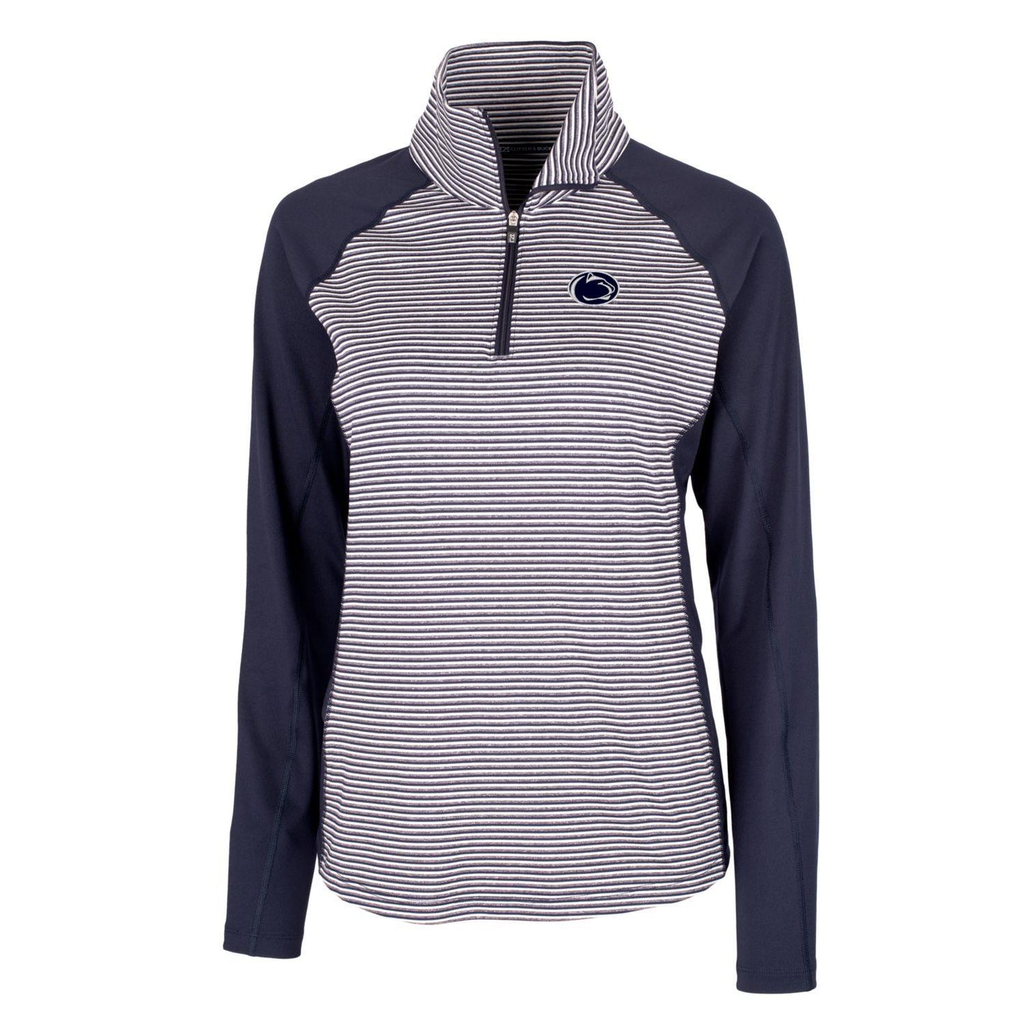 Women's Cutter & Buck Navy Penn State Nittany Lions Forge Tonal Half-Zip Pullover Jacket