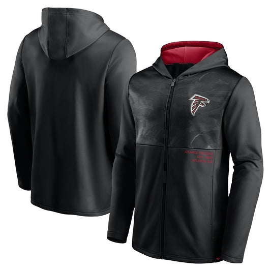 Men's Fanatics Black Atlanta Falcons Defender Full-Zip Hoodie Jacket