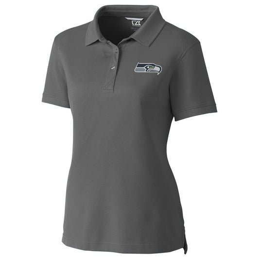 Women's Cutter & Buck Gray Seattle Seahawks Advantage Polo