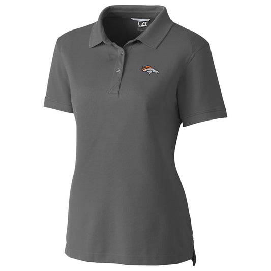 Women's Cutter & Buck Gray Denver Broncos Advantage Polo