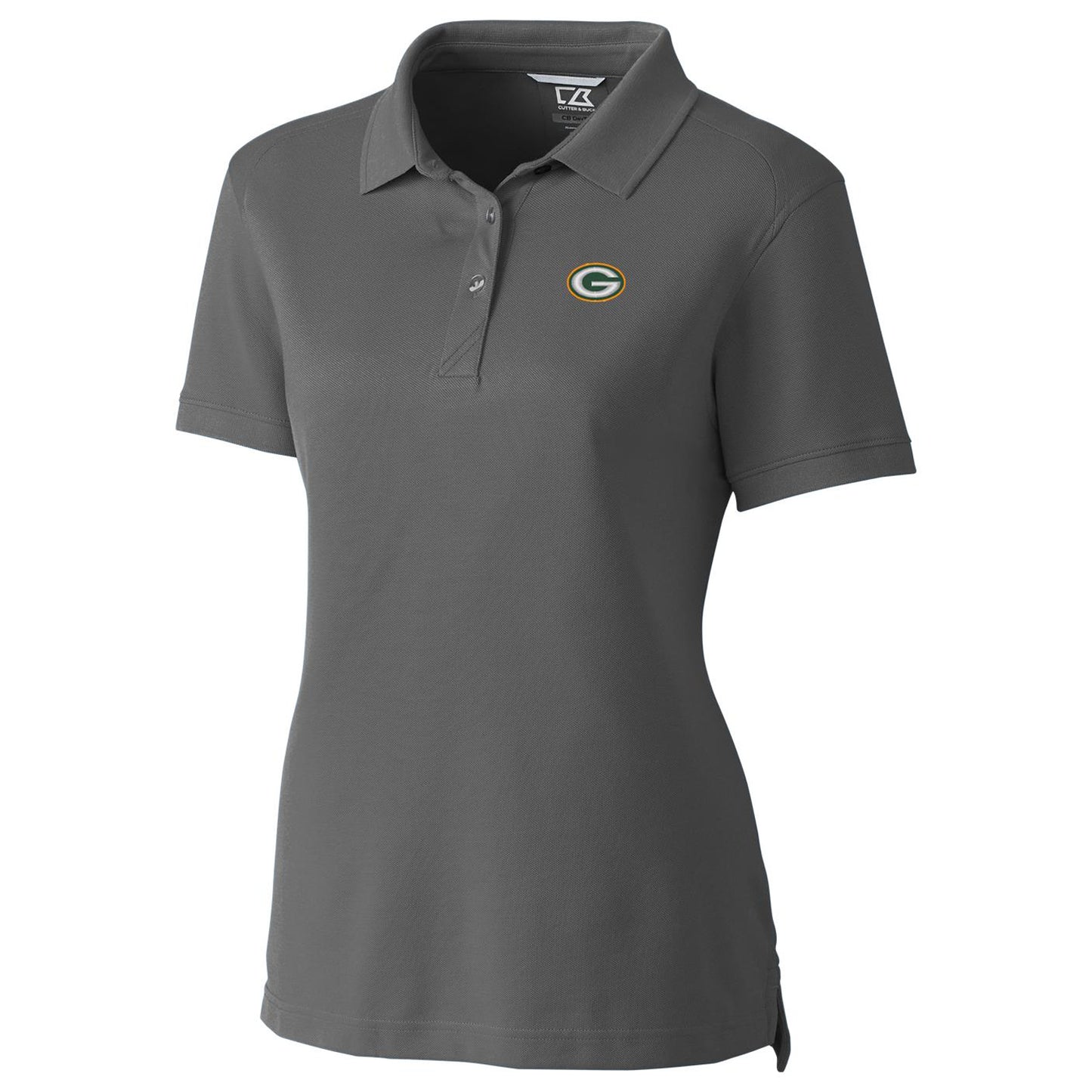 Women's Cutter & Buck Gray Green Bay Packers Advantage Polo