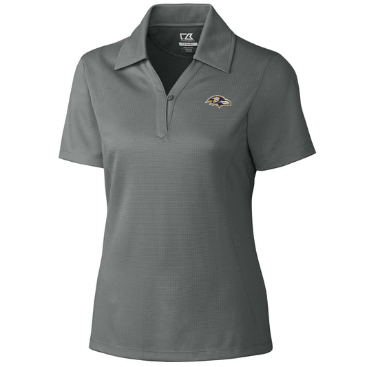 Women's Cutter & Buck Gray Baltimore Ravens DryTec Genre Polo