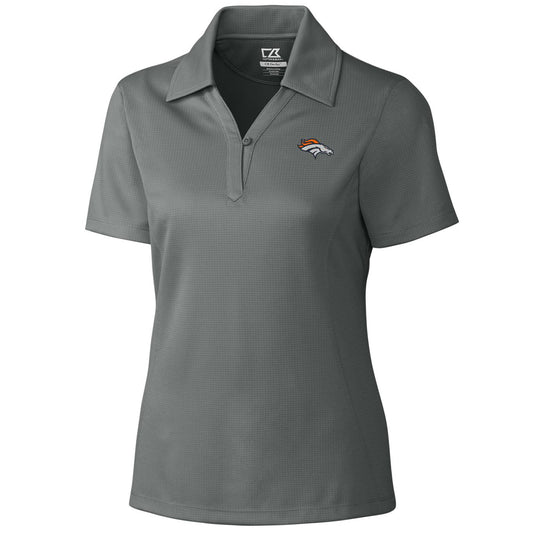 Women's Cutter & Buck Gray Denver Broncos DryTec Genre Polo