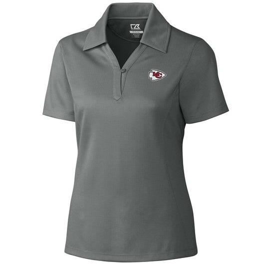 Women's Cutter & Buck Gray Kansas City Chiefs DryTec Genre Polo