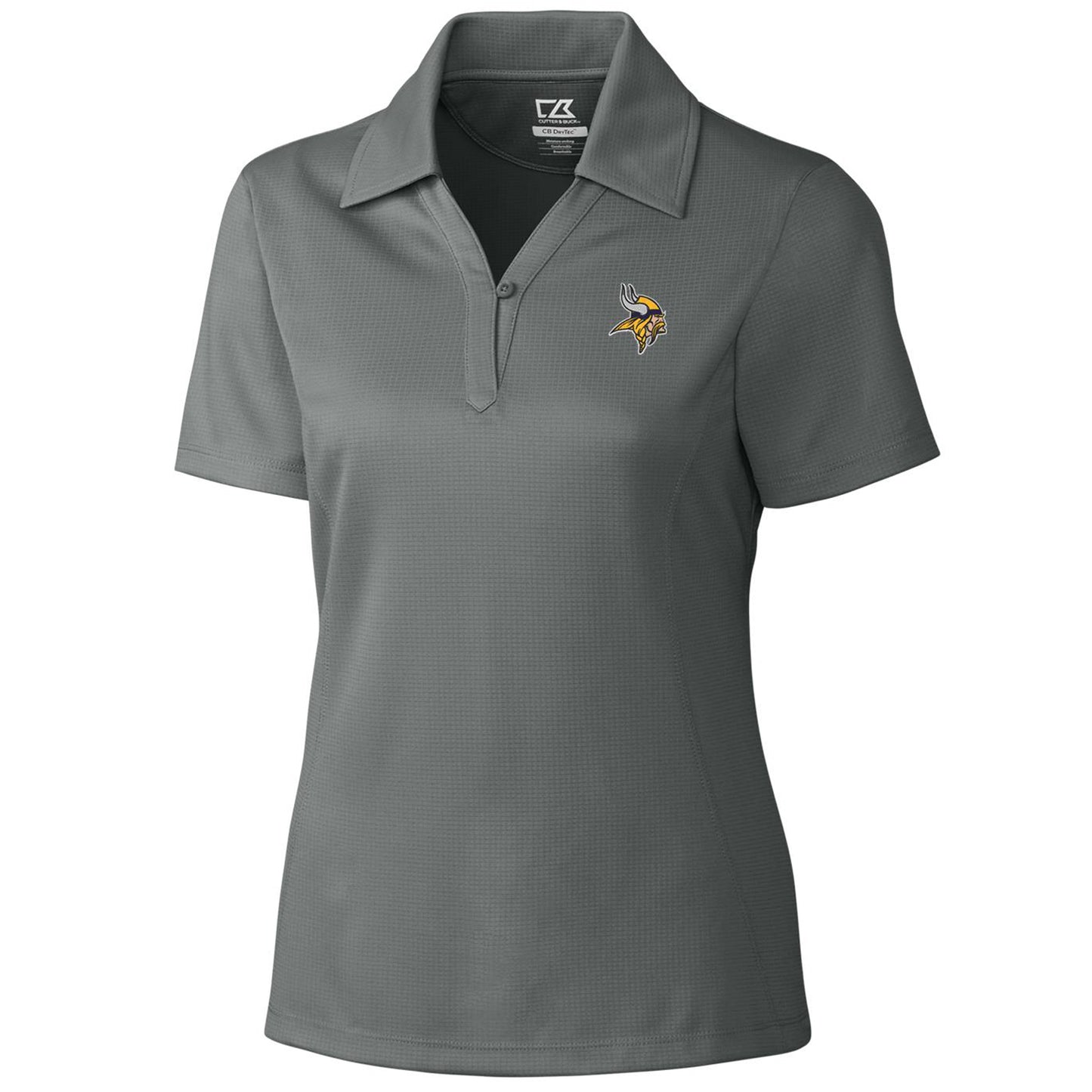 Women's Cutter & Buck Gray Minnesota Vikings DryTec Genre Polo