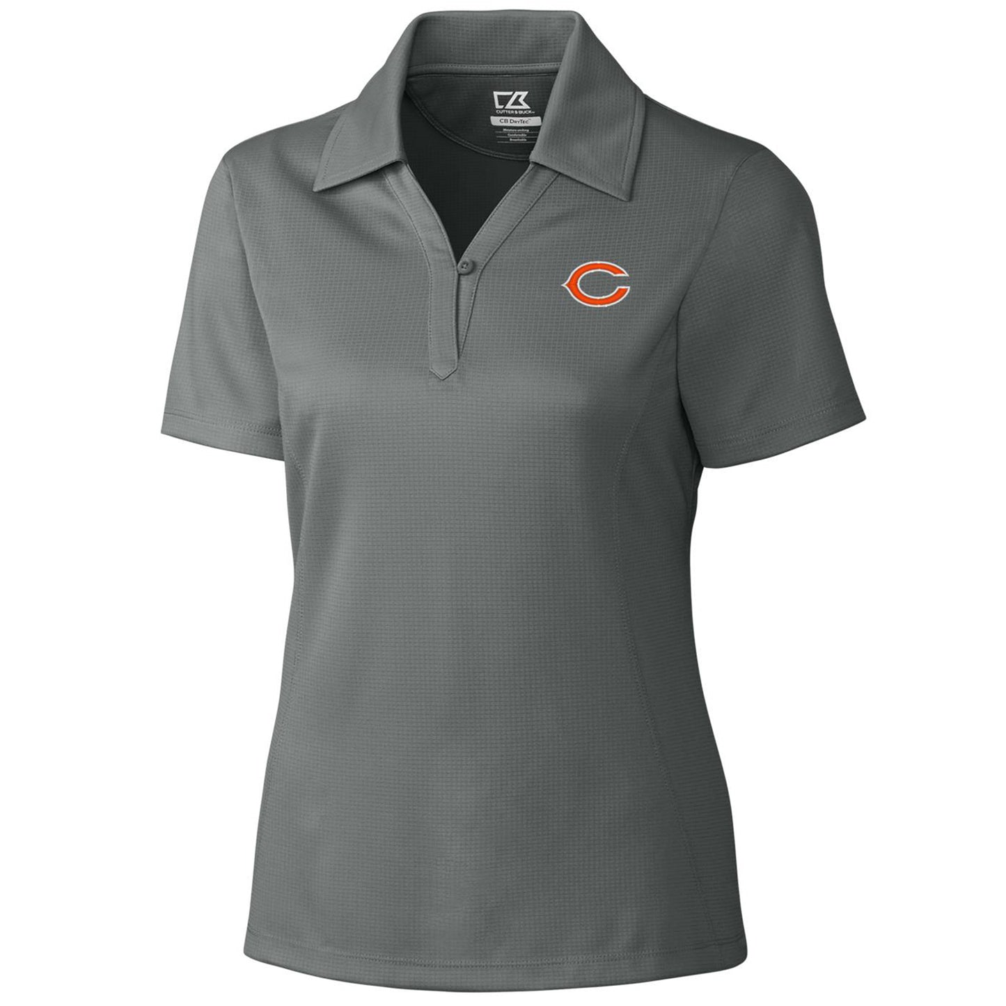 Women's Cutter & Buck Gray Chicago Bears DryTec Genre Polo