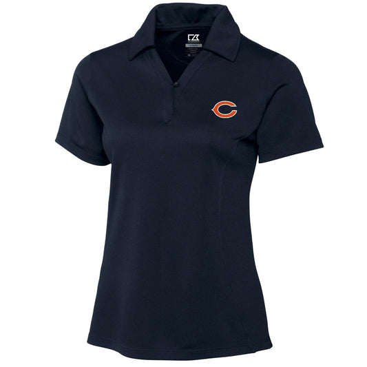 Women's Cutter & Buck Navy Chicago Bears DryTec Genre Polo