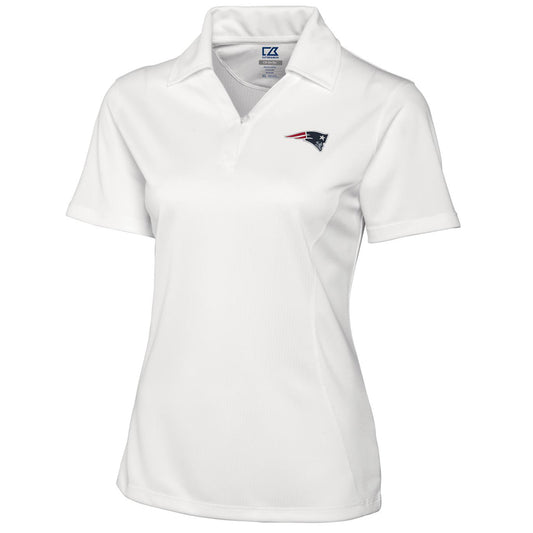 Women's Cutter & Buck White New England Patriots DryTec Genre Polo