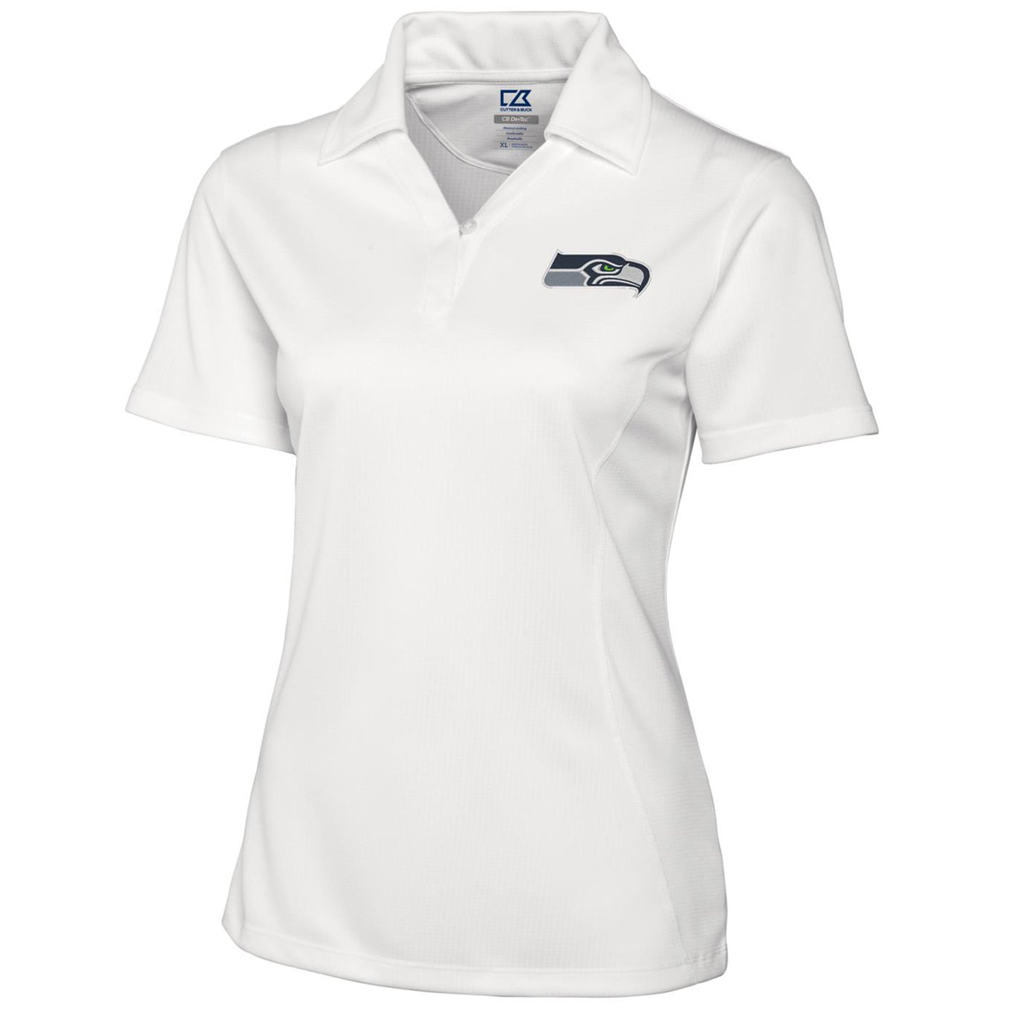 Women's Cutter & Buck White Seattle Seahawks DryTec Genre Polo