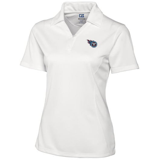 Women's Cutter & Buck White Tennessee Titans DryTec Genre Polo