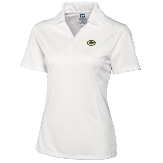 Women's Cutter & Buck White Green Bay Packers DryTec Genre Polo